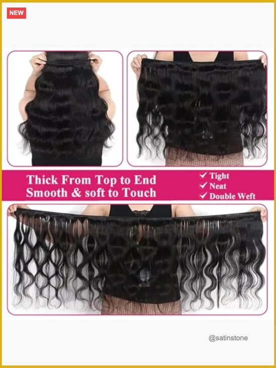 12A 100% Unprocessed Brazilian Virgin Human Hair Body Wave Bundles 18 20 22 main image 4